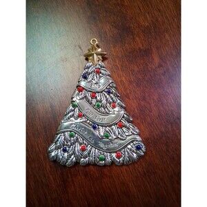 Ornament 2006 Lenox Our First Christmas Tree Ornament #760690 Metal Signed